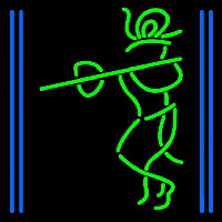 Lord Krishna With Line Neon Skilt