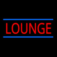 Lounge With Blue Lines Neon Skilt