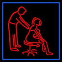 Male Female Massage Logo Neon Skilt