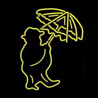 Man With Umbrella Neon Skilt