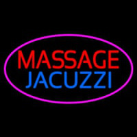 Massage And Jacuzzi Neon Skilt