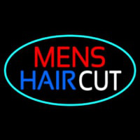 Mens Hair Cut Neon Skilt