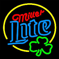 Miller Lite Clover Beer Sign Neon Skilt