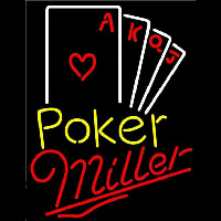 Miller Poker Ace Series Beer Sign Neon Skilt