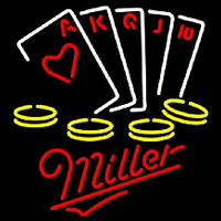 Miller Poker Ace Series Beer Sign Neon Skilt