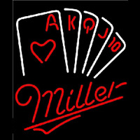 Miller Poker Series Beer Sign Neon Skilt