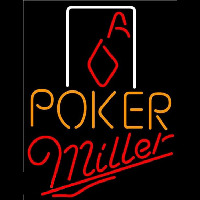 Miller Poker Squver Ace Beer Sign Neon Skilt