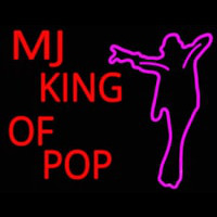 Mj King Of Pop Neon Skilt