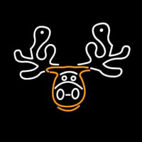 Moose Head Logo Neon Skilt