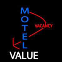 Motel Vacancy Value With Arrow Neon Skilt