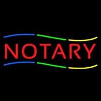 Multi Colored Notary Neon Skilt