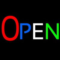 Multicolor Open 1 Neon Skilt