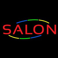 Multicolored Double Stroke Salon Neon Skilt