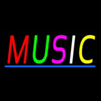 Multicolored Music 2 Neon Skilt