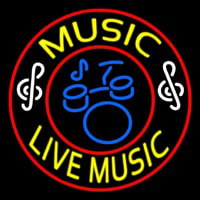 Music Live Neon Skilt