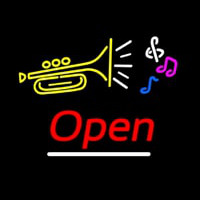 Music Logo Open Neon Skilt