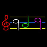 Musical Notes Neon Skilt