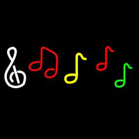 Musical Notes Neon Skilt