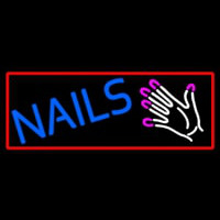 Nails With Hand Logo Neon Skilt