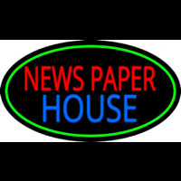 Newspaper House Neon Skilt