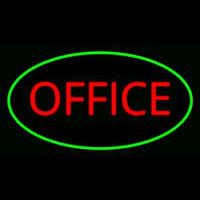 Office Oval Green Neon Skilt