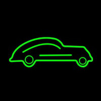 Old Green Car Neon Skilt