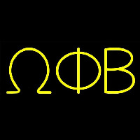 Omega Phi Beta Neon Skilt