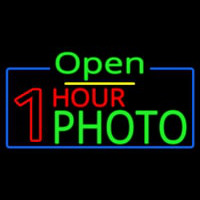 One Hour Photo Open Neon Skilt