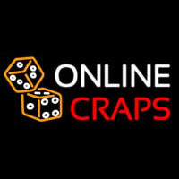 Online Craps Neon Skilt