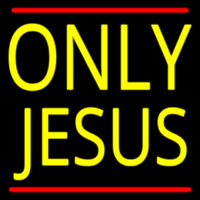 Only Jesus With Line Neon Skilt