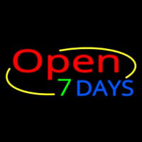 Open 7 Days Neon Skilt