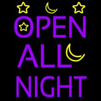 Open All Night Neon Skilt