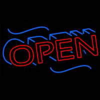 Open Block Neon Skilt