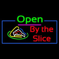 Open Pizza By The Slice Neon Skilt