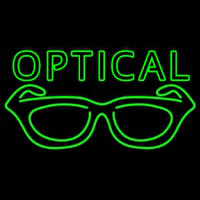 Optical With Glass Logo Neon Skilt