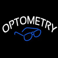 Optometry With Glass Logo Neon Skilt