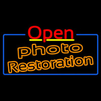 Orange Photo Restoration With Open 4 Neon Skilt