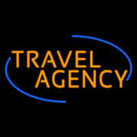 Orange Travel Agency Neon Skilt