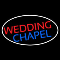 Oval Wedding Chapel Block Neon Skilt