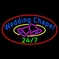 Oval Wedding Chapel With Bell Neon Skilt