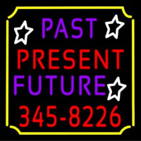 Past Present Future Border Neon Skilt