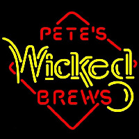 Petes Wicked Brews Neon Skilt