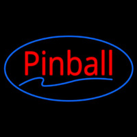 Pinball Blue Oval Neon Skilt