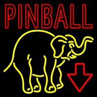 Pinball With Arrow 2 Neon Skilt