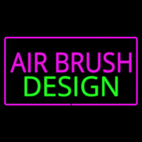 Pink Airbrush Design With Pink Border Neon Skilt