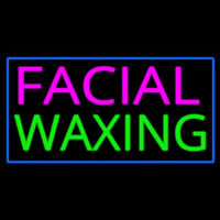 Pink Facial Wa ing Blue Border Neon Skilt