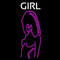 Pink Girl Strip Club Neon Skilt