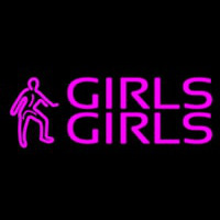 Pink Girls Girls Girls Neon Skilt