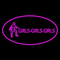 Pink Girls Girls Girls Neon Skilt