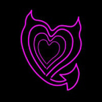 Pink Heart Neon Skilt